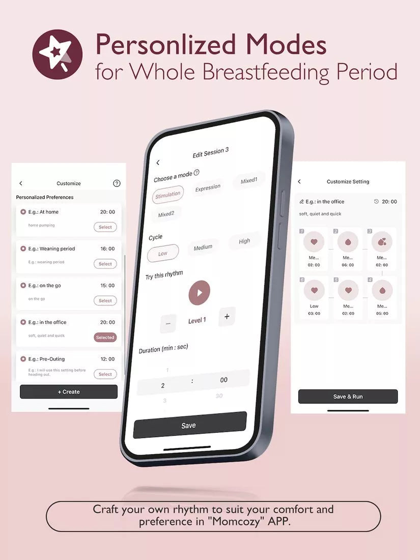 Momcozy M9 double breast pump mobile flow (British brand)