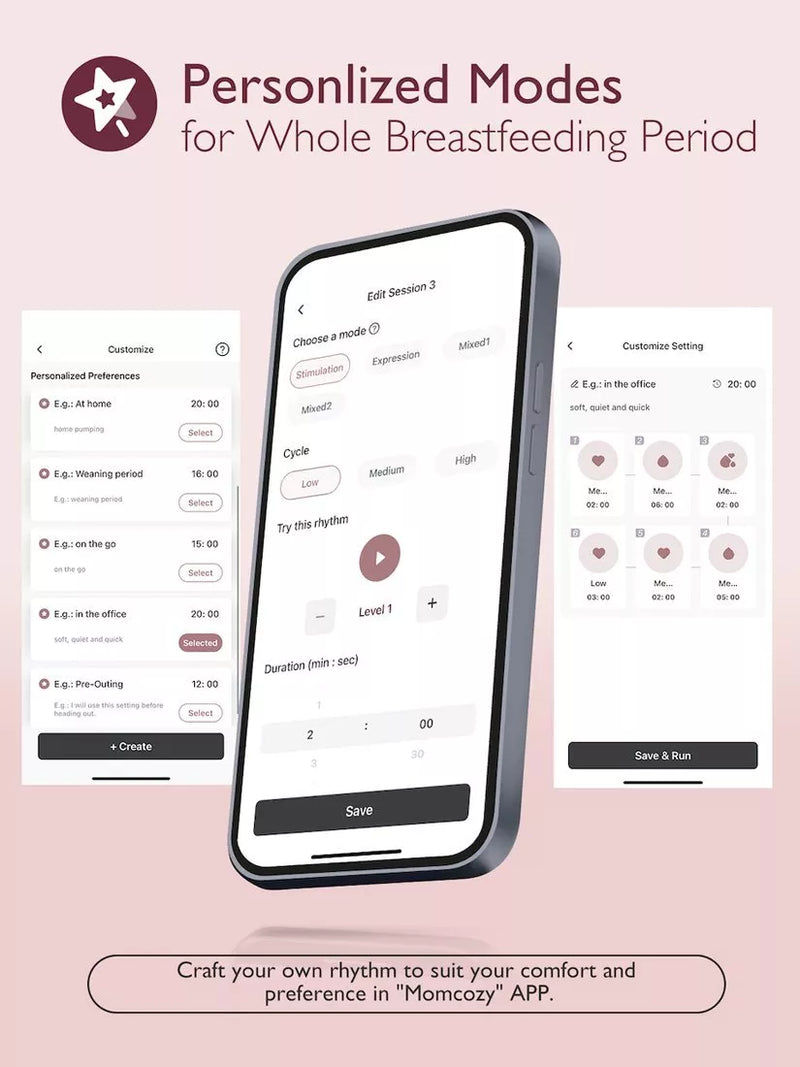 Momcozy M9 double breast pump mobile flow (British brand)
