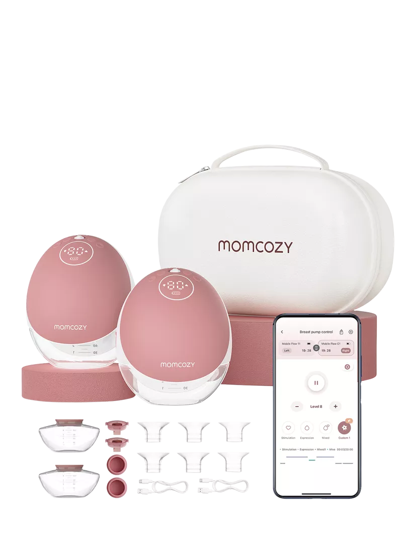 Momcozy M9 double breast pump mobile flow (British brand)