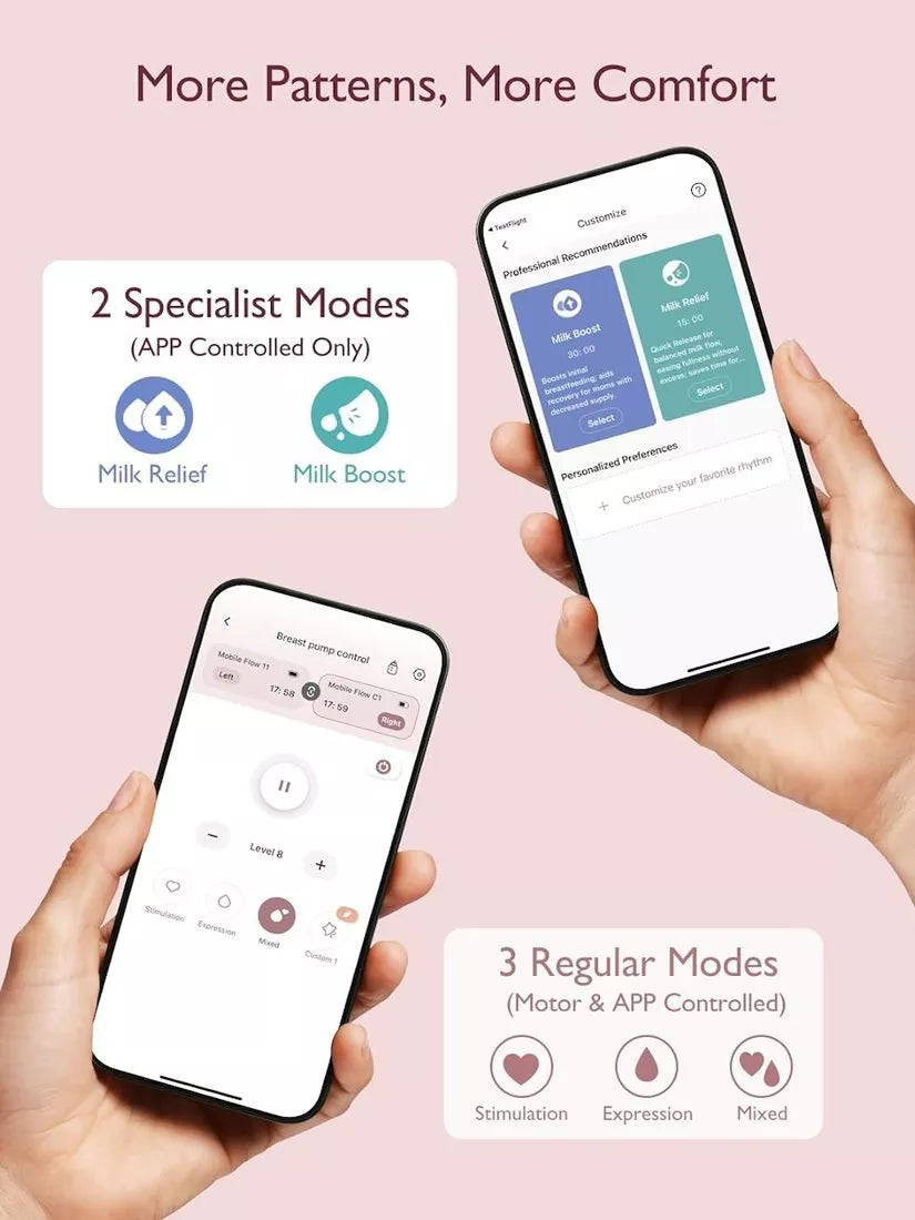Momcozy M9 double breast pump mobile flow (British brand)