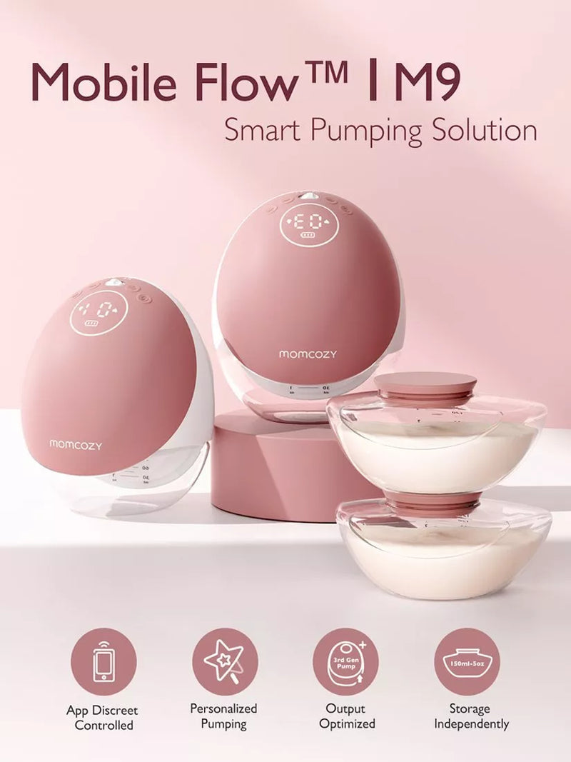 Momcozy M9 double breast pump mobile flow (British brand)