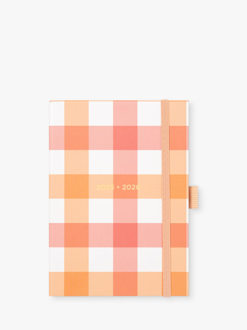 Letts academic week to view diary A5 gingham, UK version
