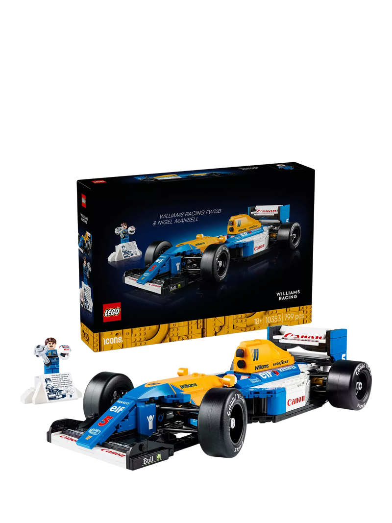 Lego Icons Williams Racing FW14B & Nigel Mansell model building kit, UK version