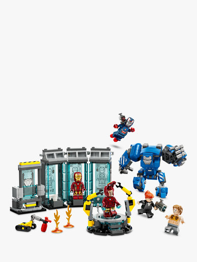 John Lewis LEGO Marvel Iron Man's Laboratory Hall of Armour Sett 76315 Byggeleke- Kjøp online hos McGrocer