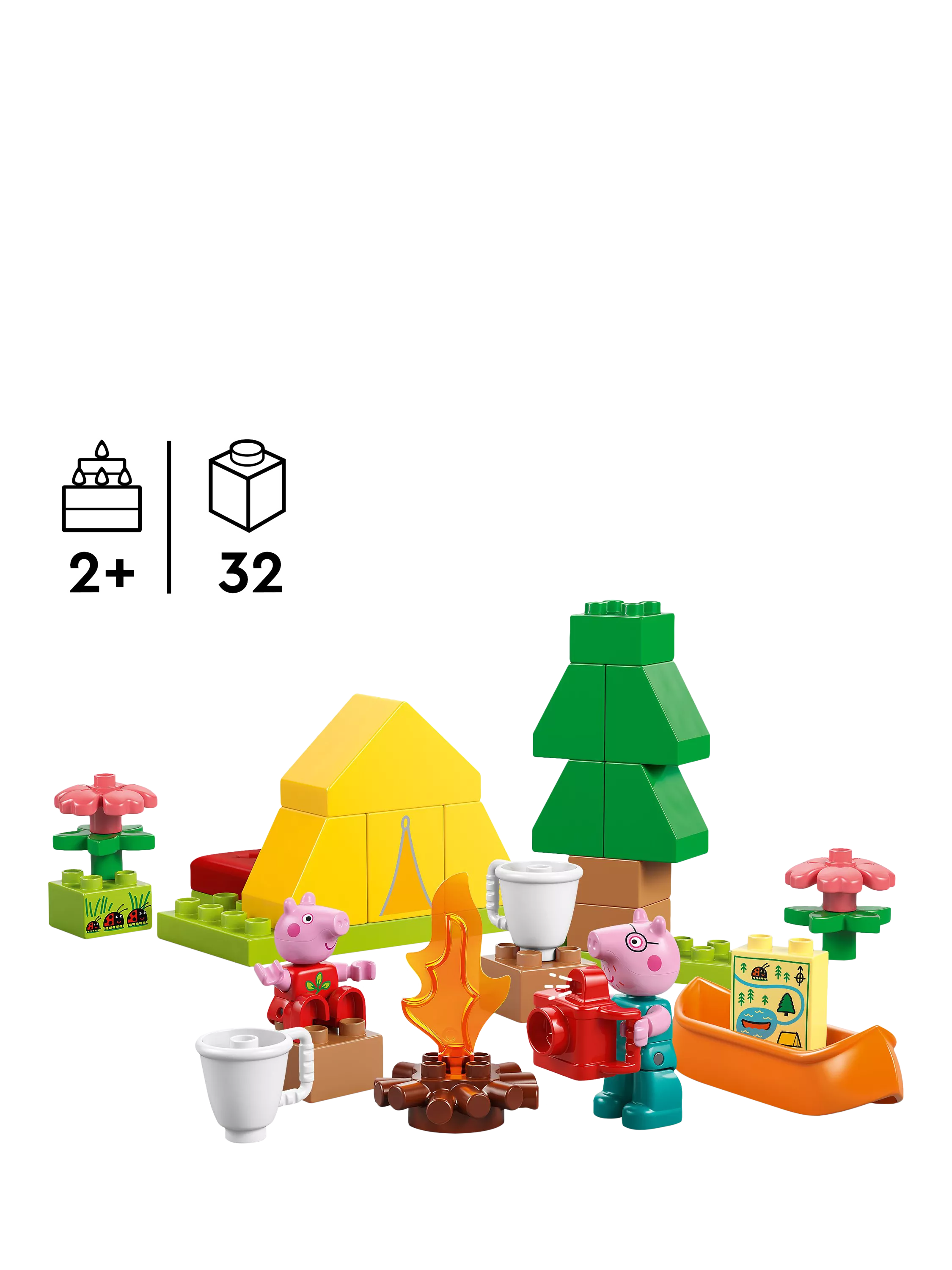 LEGO DUPLO Peppa Pig camping trip set, imported from the UK