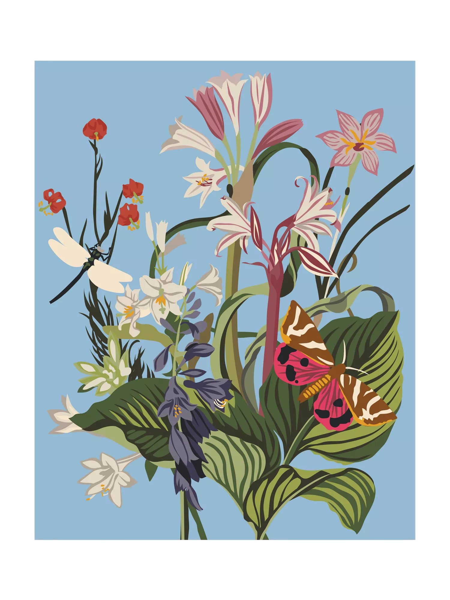 RHS paint by numbers kit exotic floral (British brand)