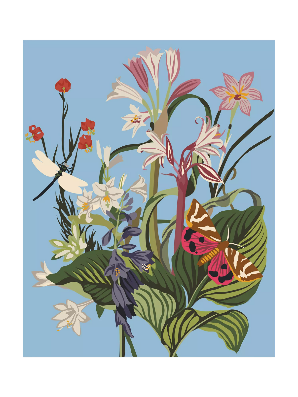 RHS paint by numbers kit exotic floral (British brand)