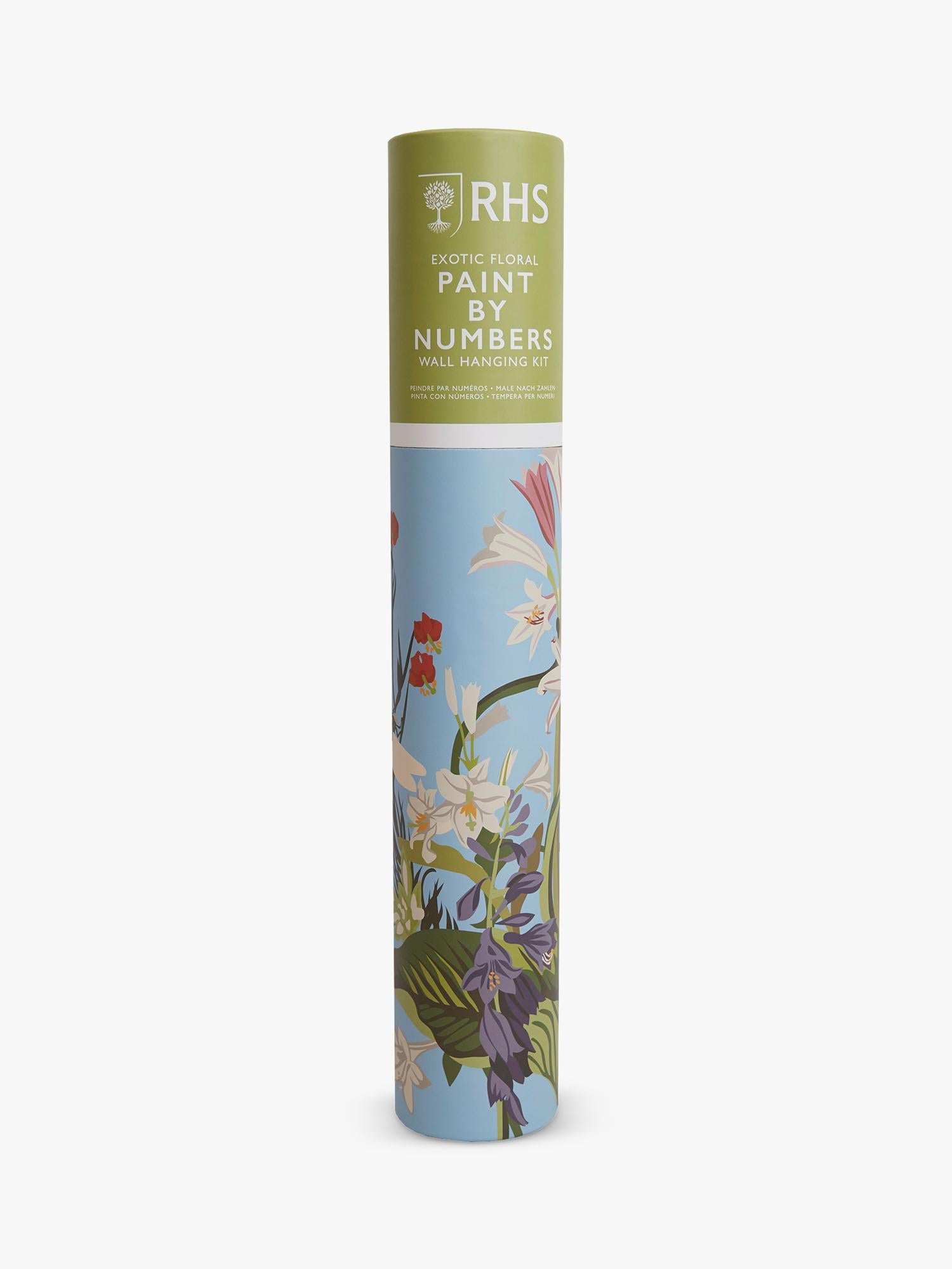 RHS paint by numbers kit exotic floral (British brand)