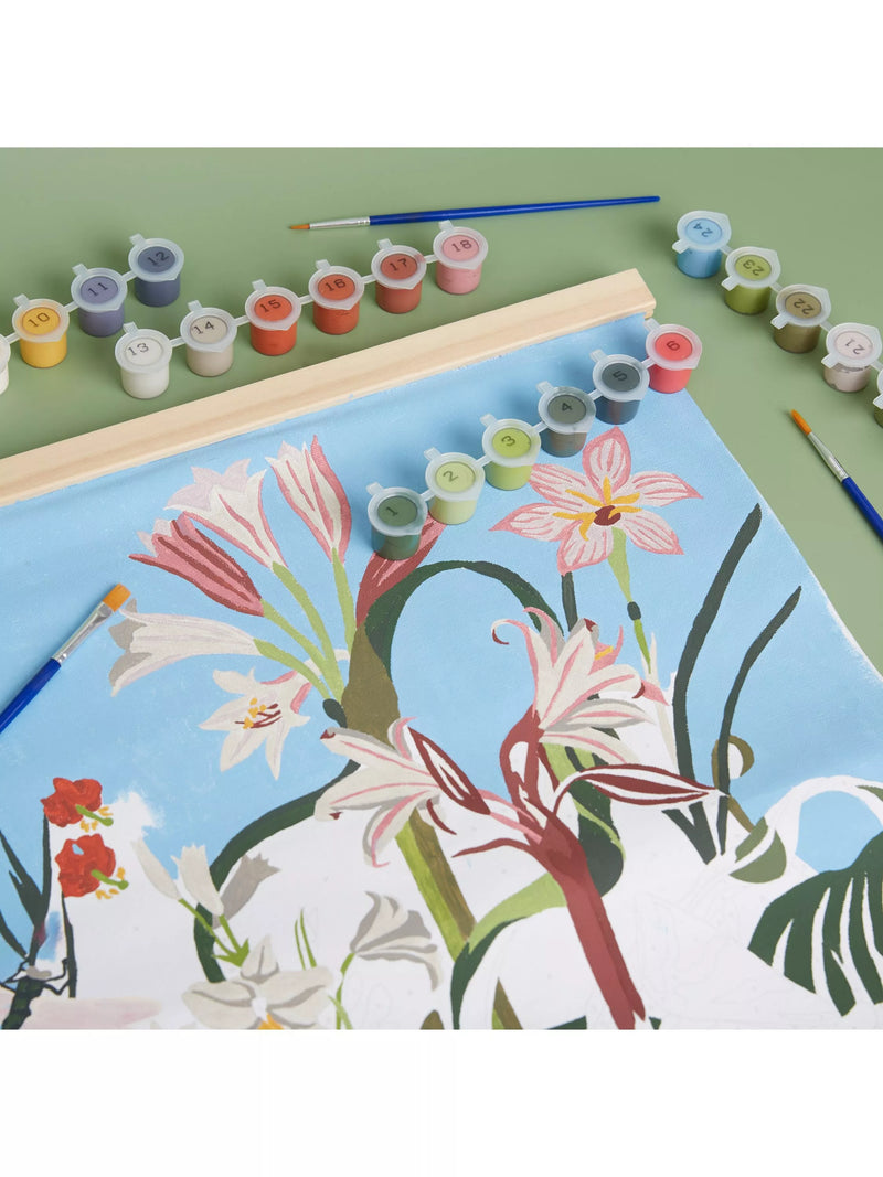 RHS paint by numbers kit exotic floral (British brand)