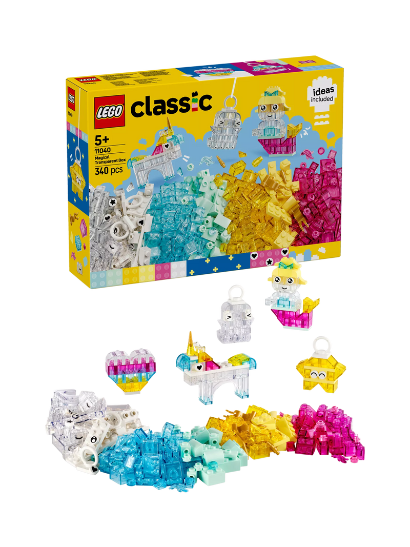 Lego Classic Transparent Box 340 pcs colourful bricks, UK version