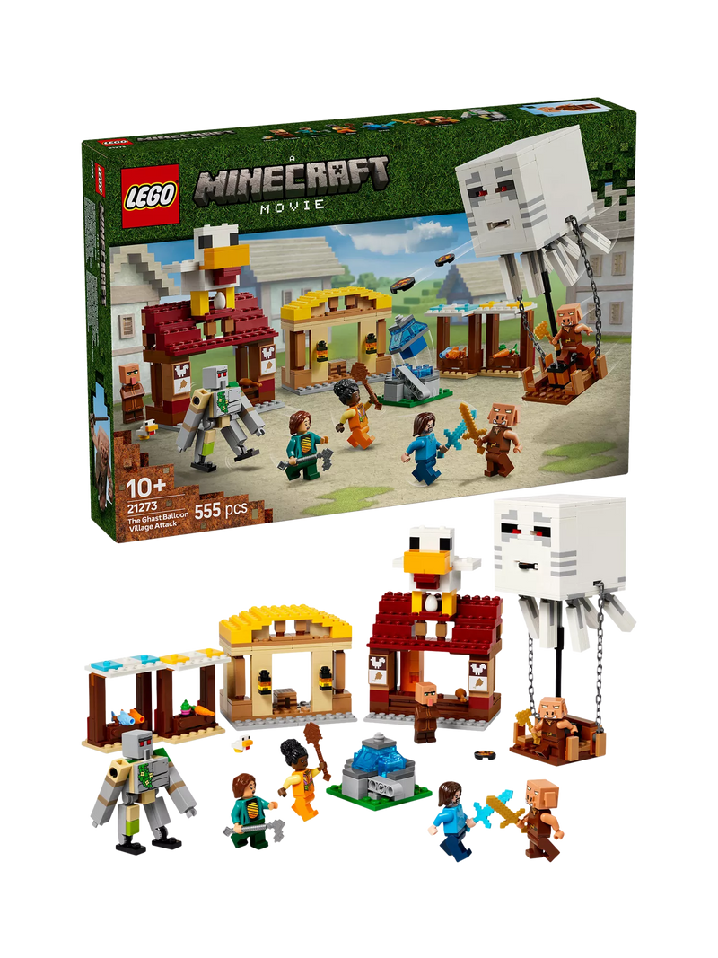 LEGO Minecraft The Ghast Balloon Village Attack building set, UK version