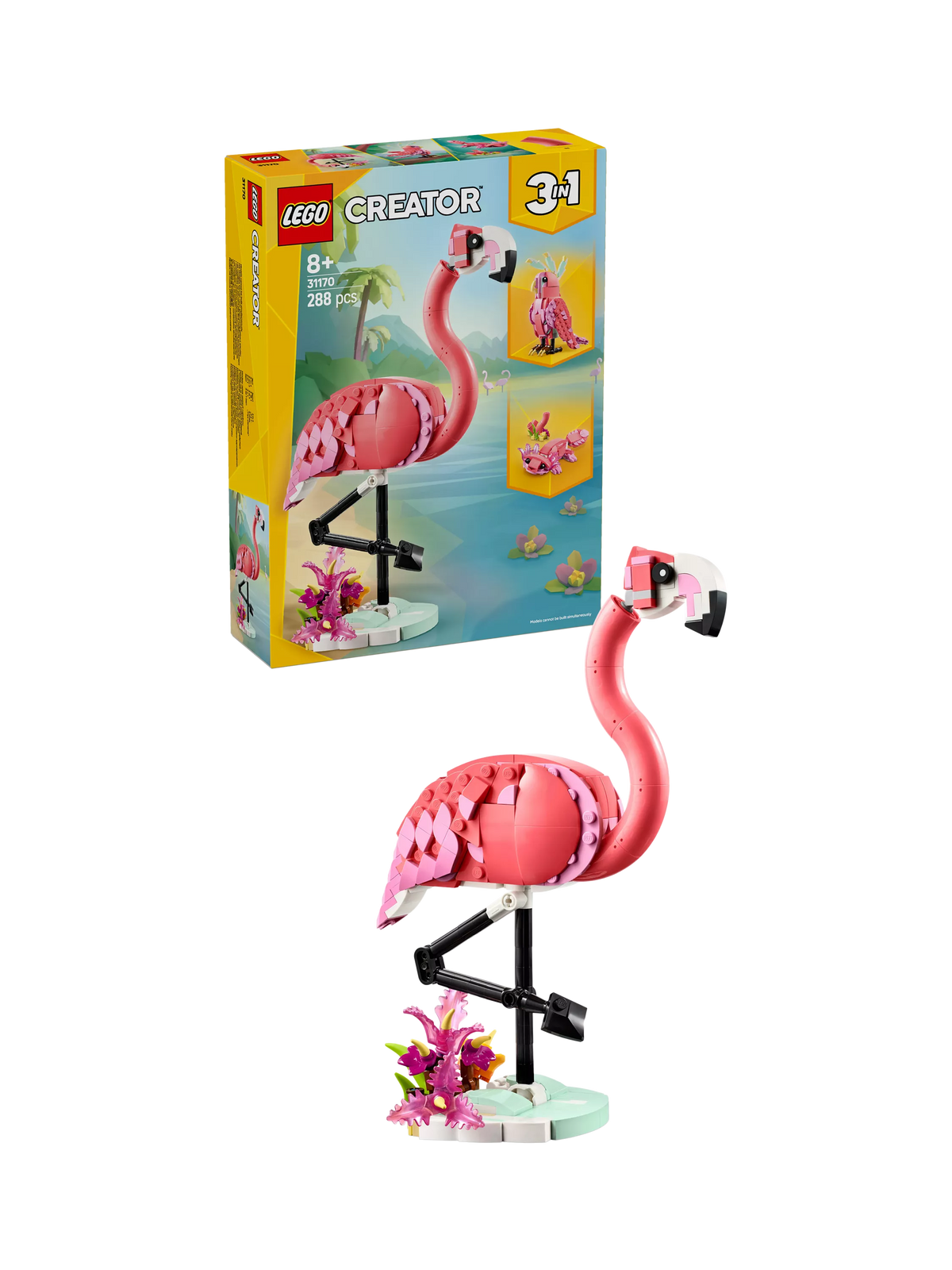 LEGO Creator 3in1 Pink Flamingo building set 288 pieces - British product