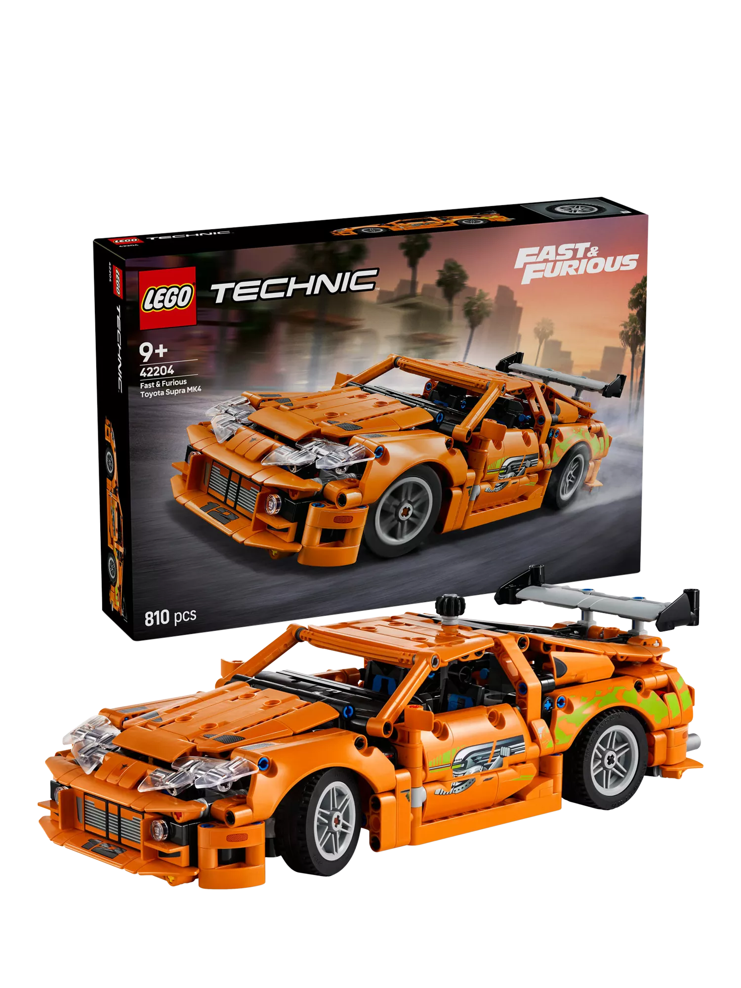 LEGO Technic Fast & Furious Toyota Supra MK4 model car building set, UK version