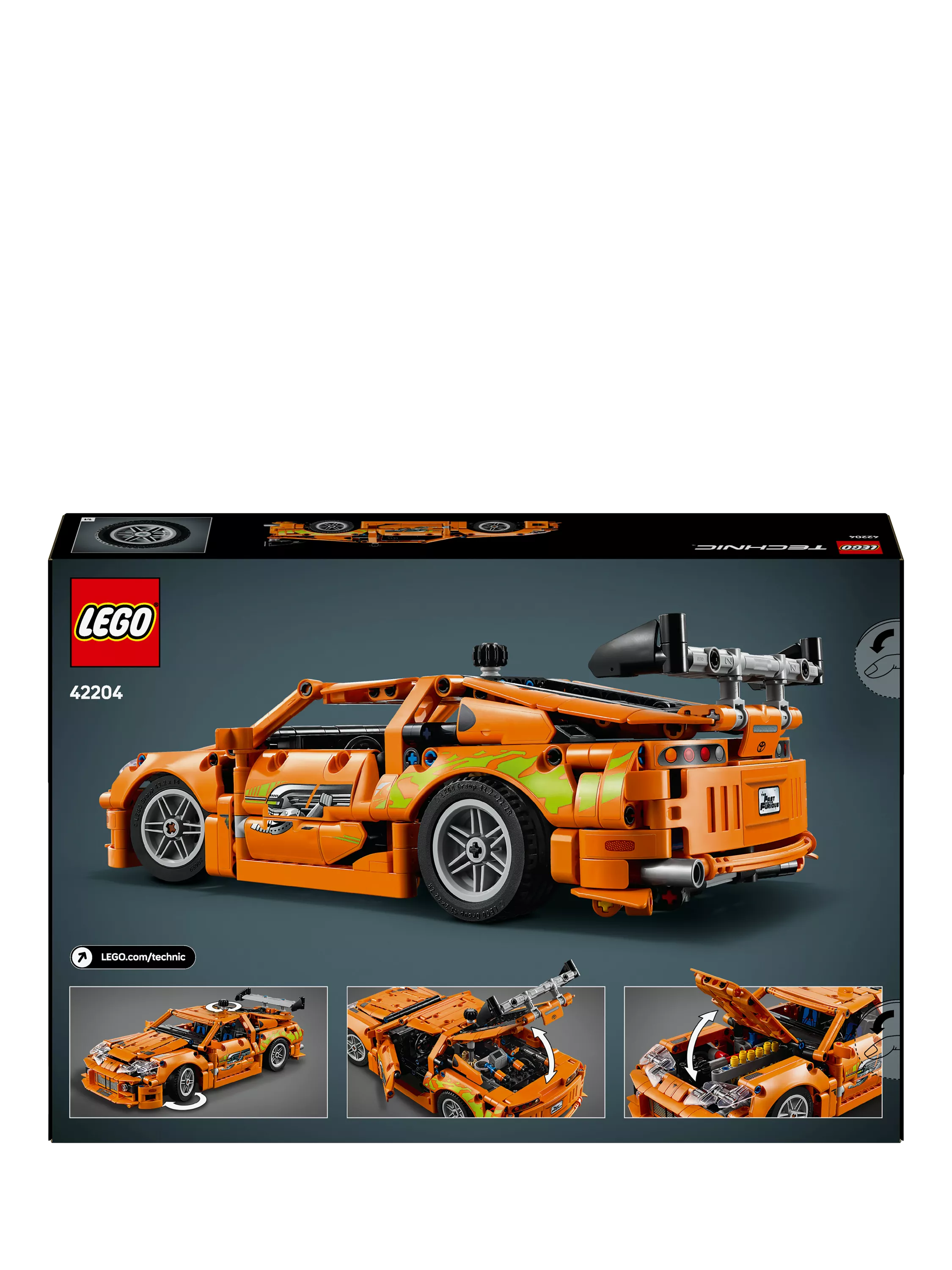LEGO Technic Fast & Furious Toyota Supra MK4 model car building set, UK version