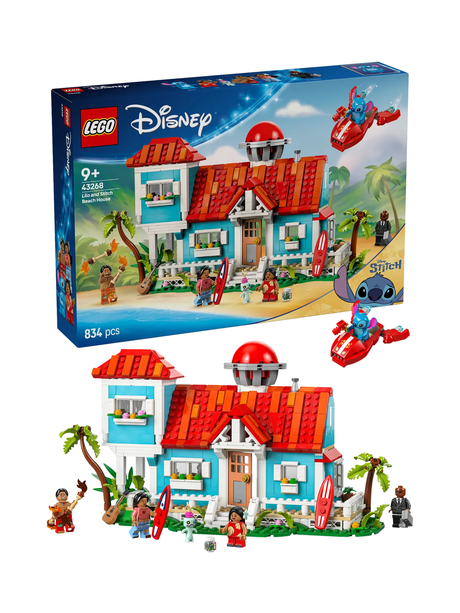 LEGO Disney Lilo and Stitch Beach House building set, UK version