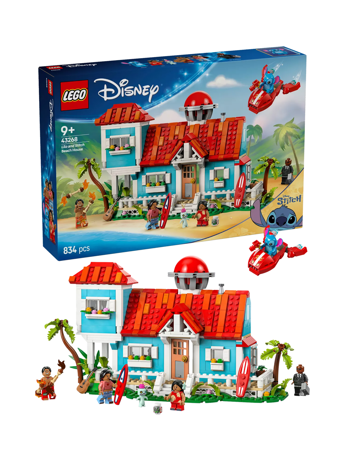 LEGO Disney Lilo and Stitch Beach House building set, UK version