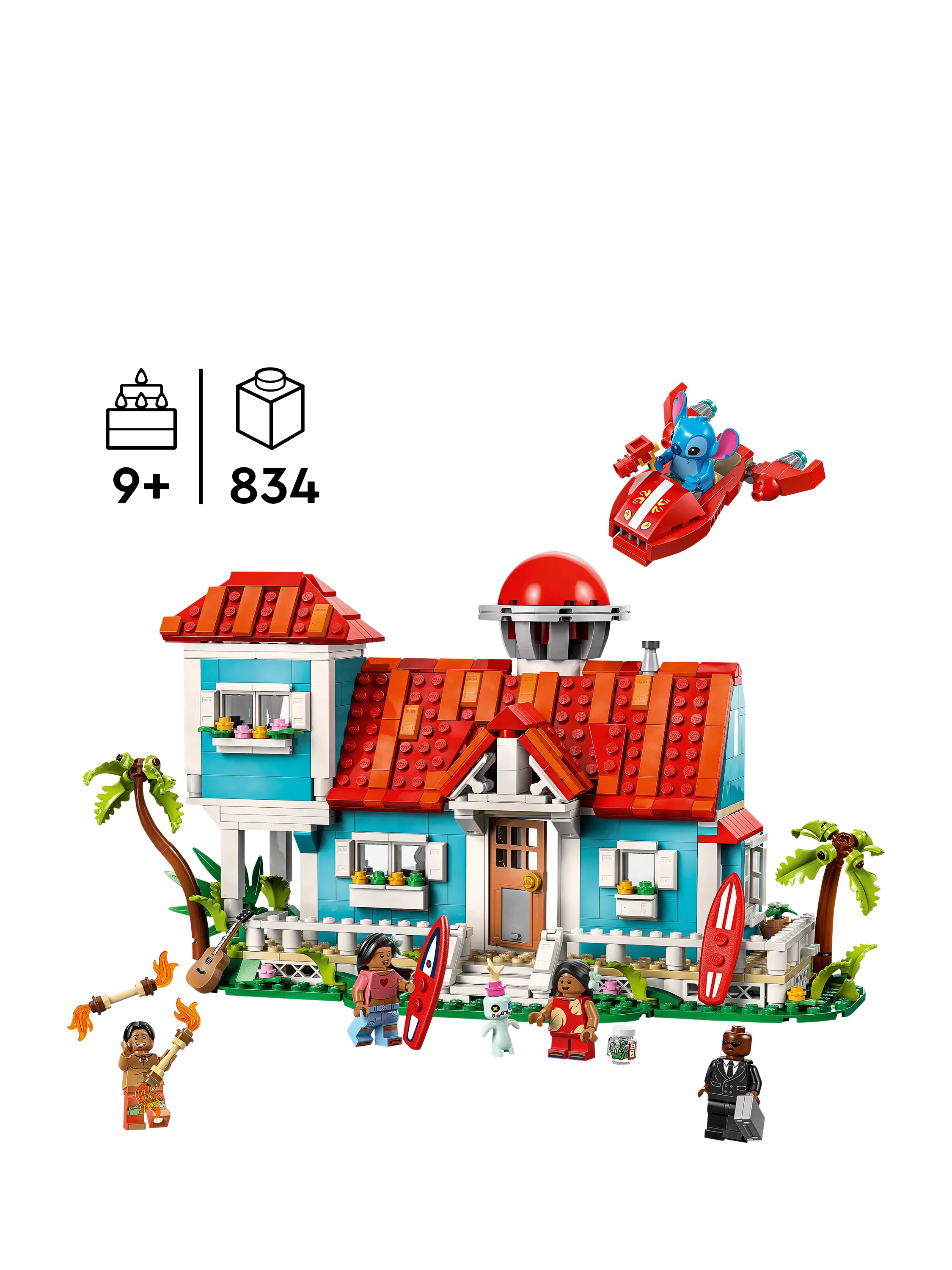 LEGO Disney Lilo and Stitch Beach House building set, UK version