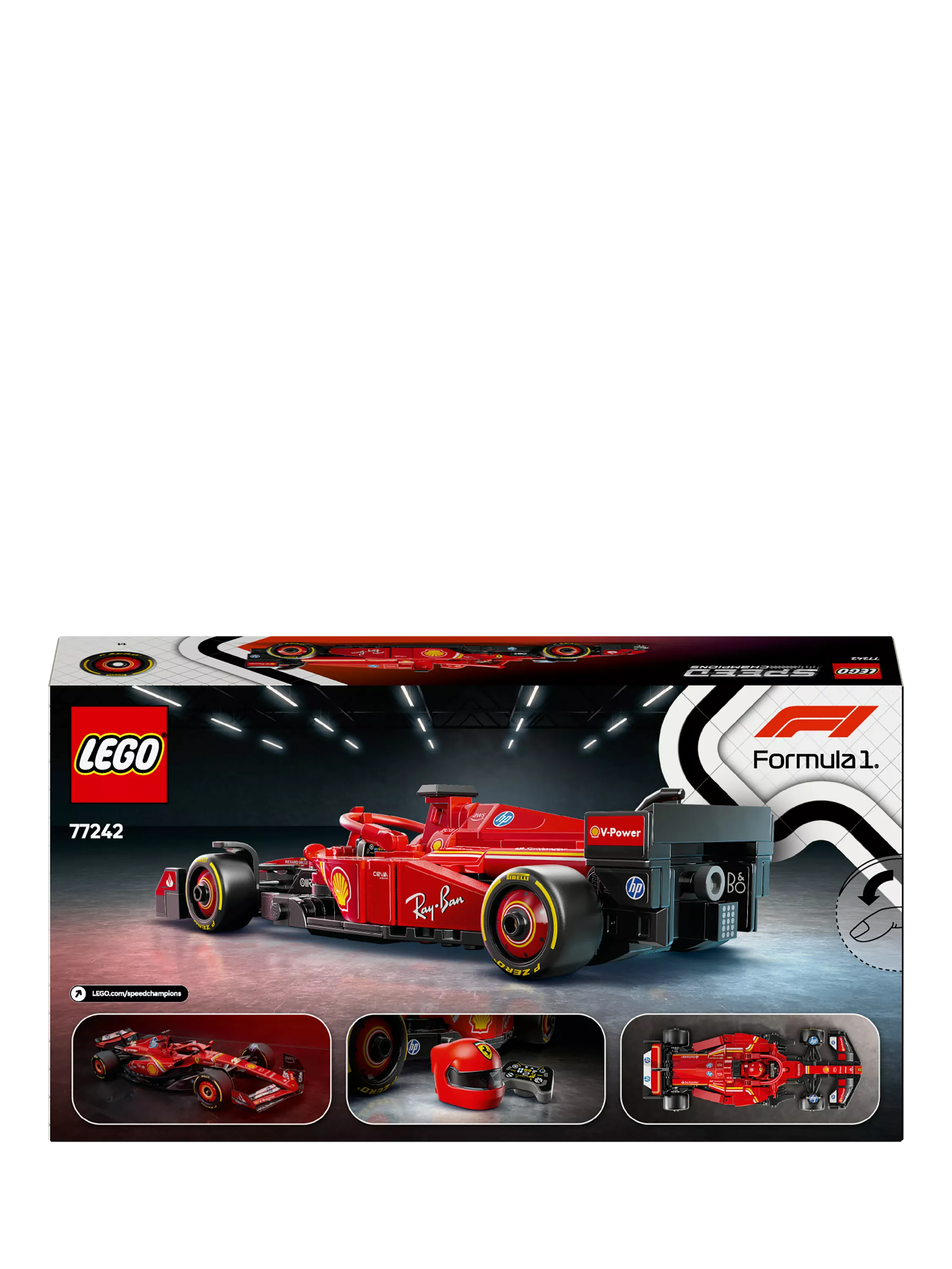 LEGO Ferrari SF-24 F1 car building set, imported from the UK