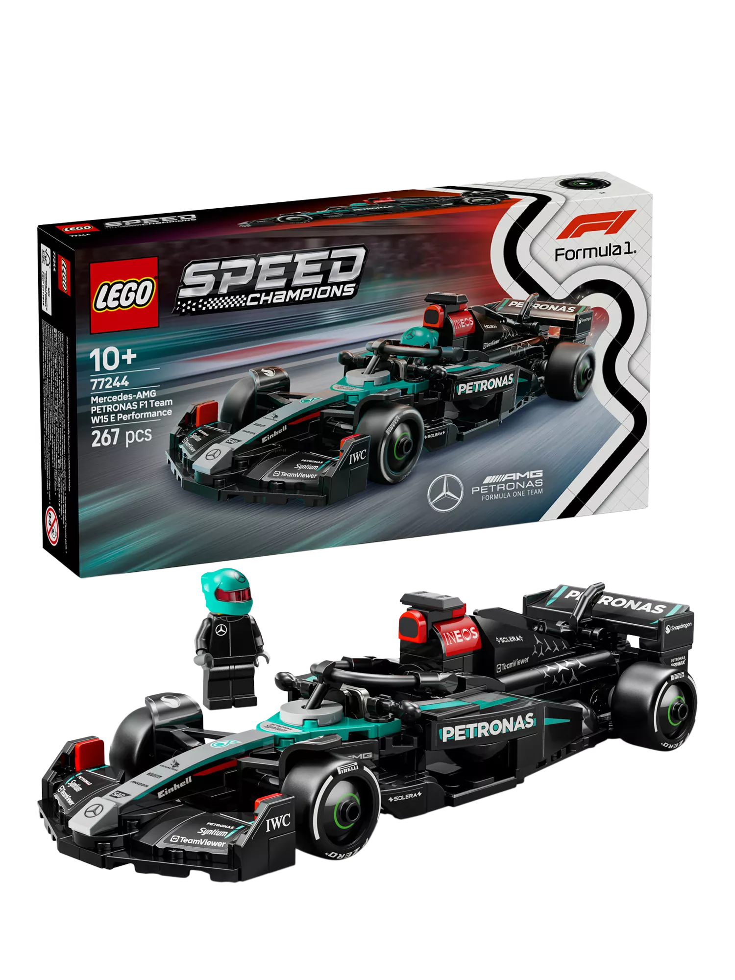 LEGO Speed Champions Mercedes-AMG F1 car 267 pieces - British product