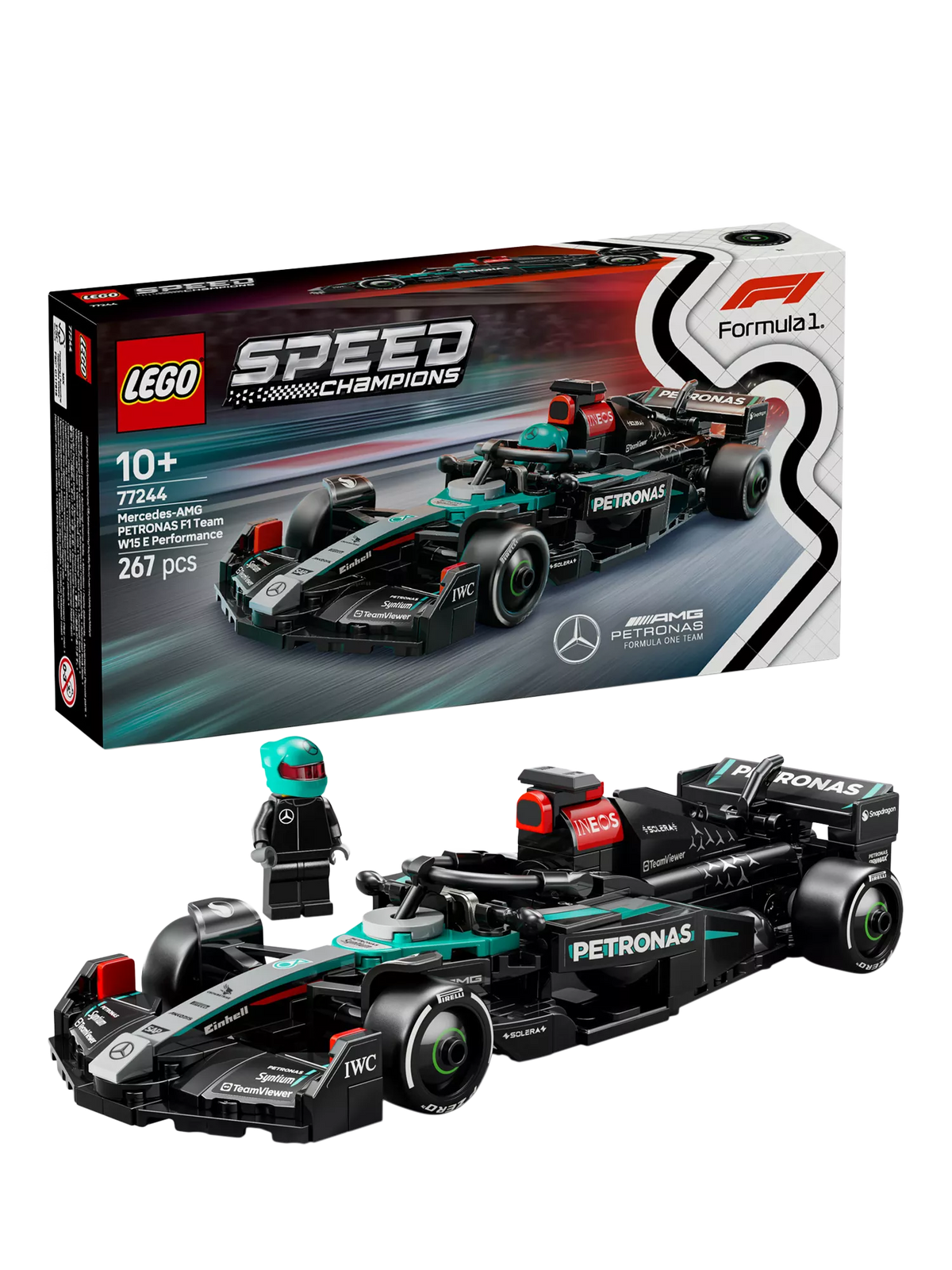 LEGO Speed Champions Mercedes-AMG F1 car 267 pieces - British product