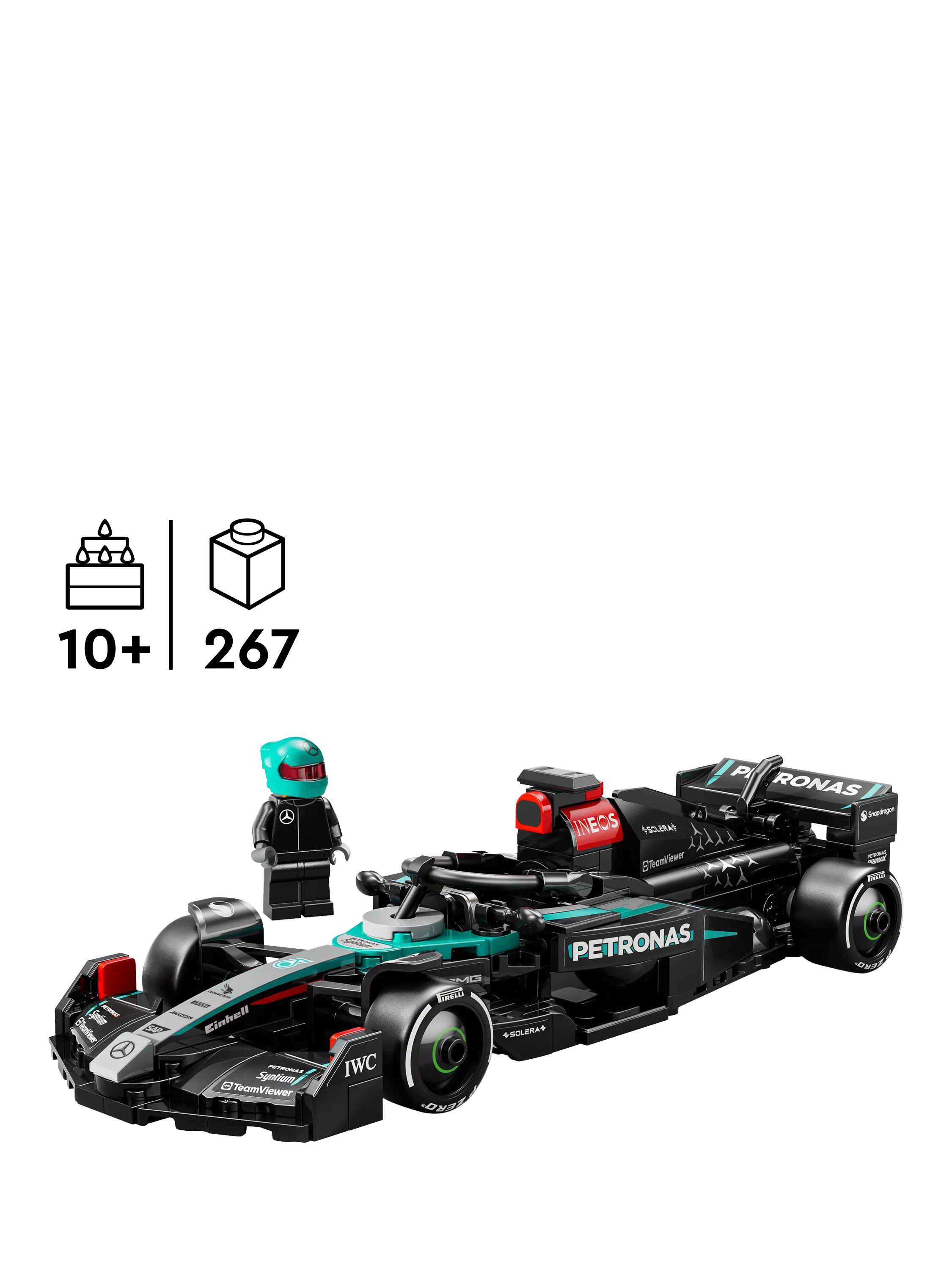 LEGO Speed Champions Mercedes-AMG F1 car 267 pieces - British product