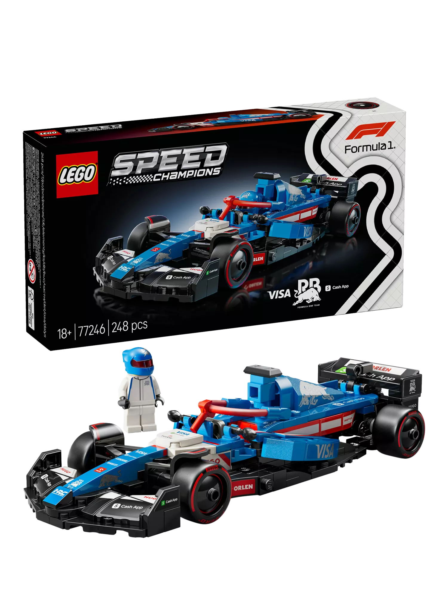LEGO Speed Champions VCARB 01 F1 race car building set (British brand)