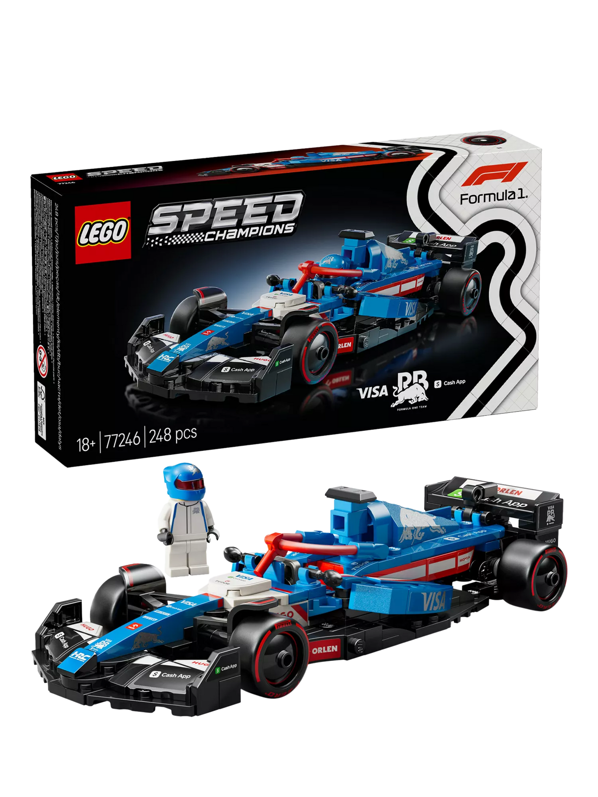 LEGO Speed Champions VCARB 01 F1 race car building set (British brand)