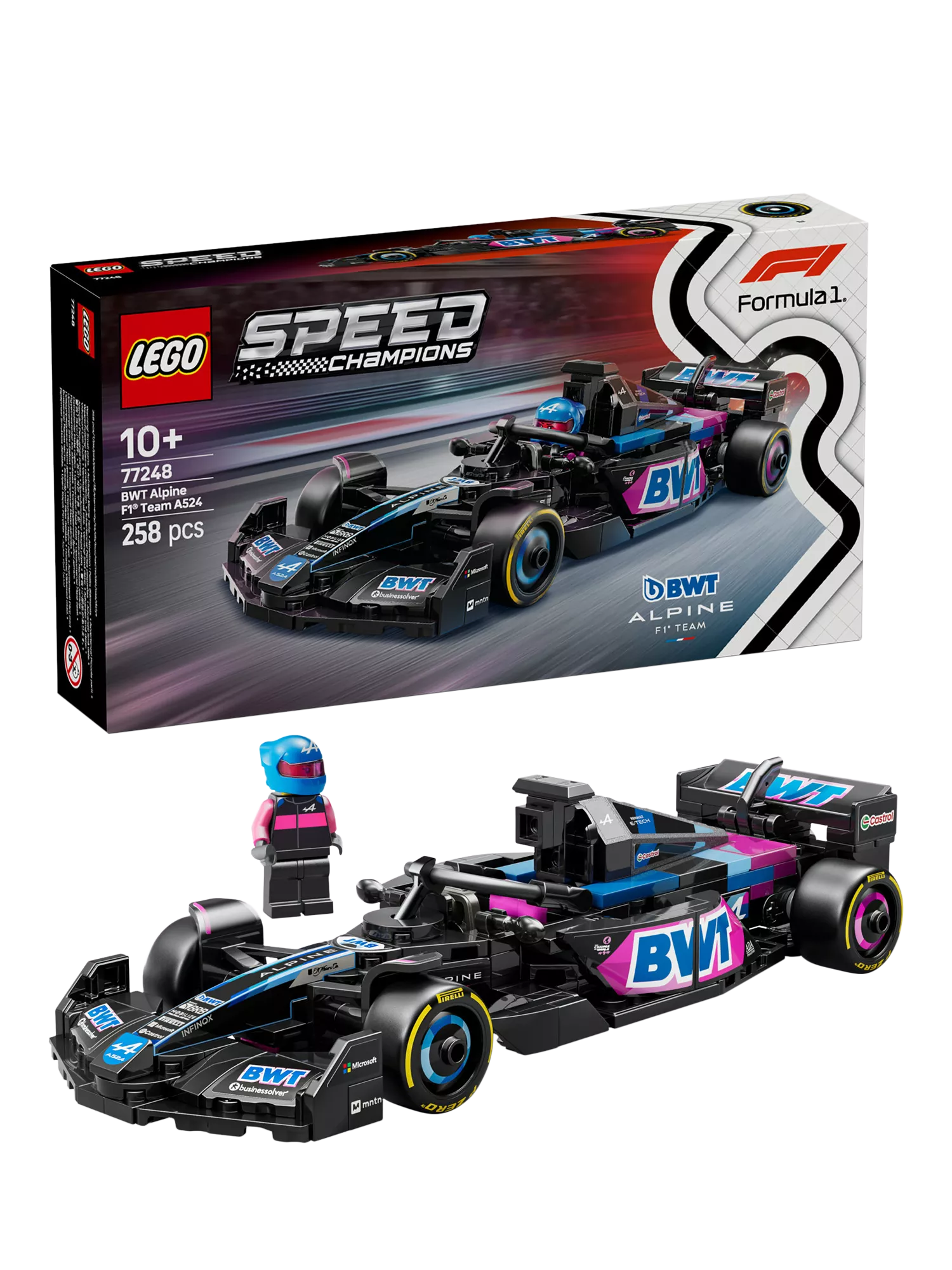 LEGO Speed Champions BWT Alpine F1 A524 258-piece set (British brand)