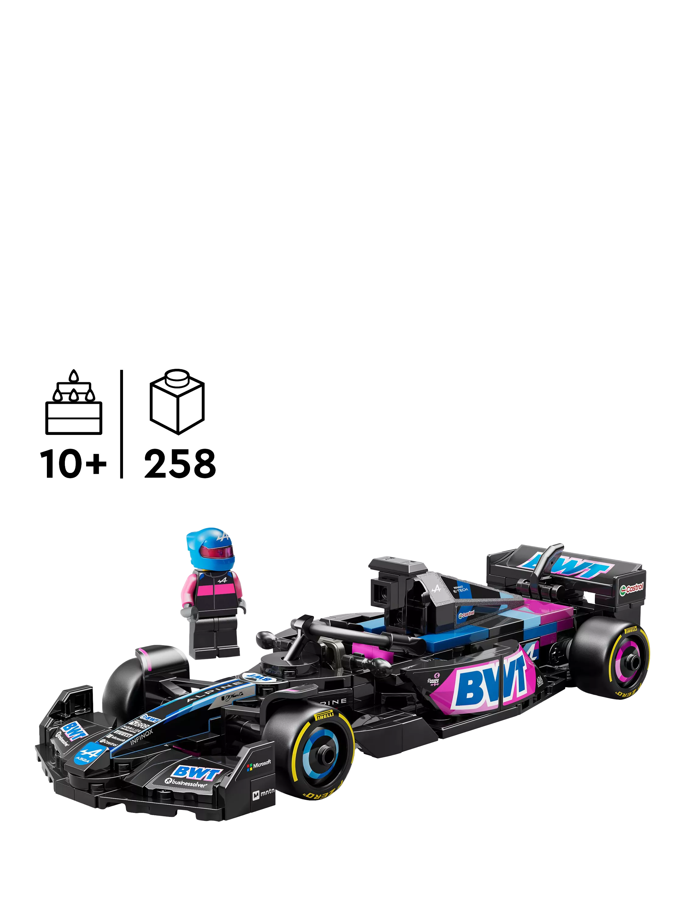 LEGO Speed Champions BWT Alpine F1 A524 258-piece set (British brand)