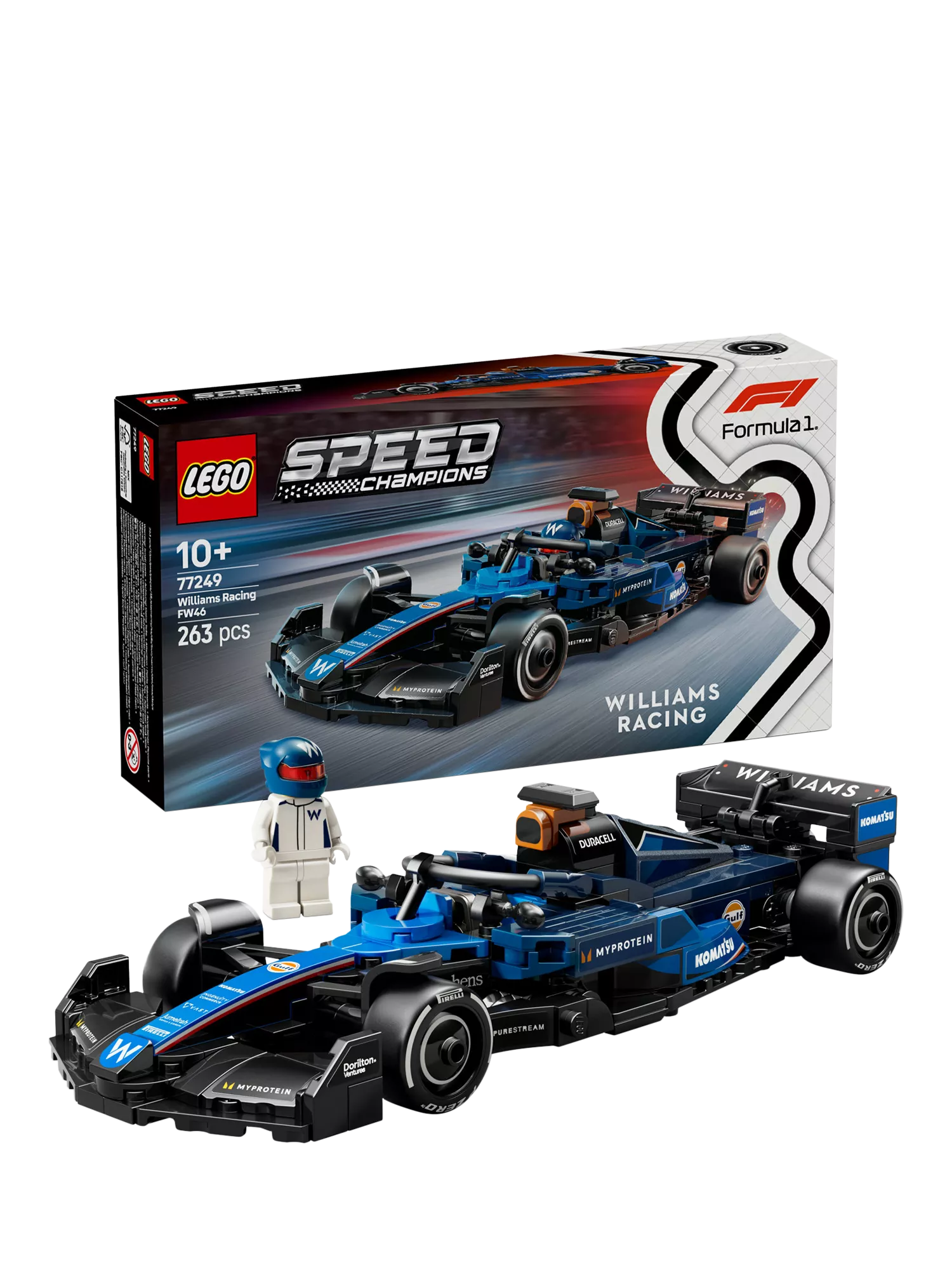 LEGO Speed Champions Williams Racing FW46 F1 car model kit, UK version