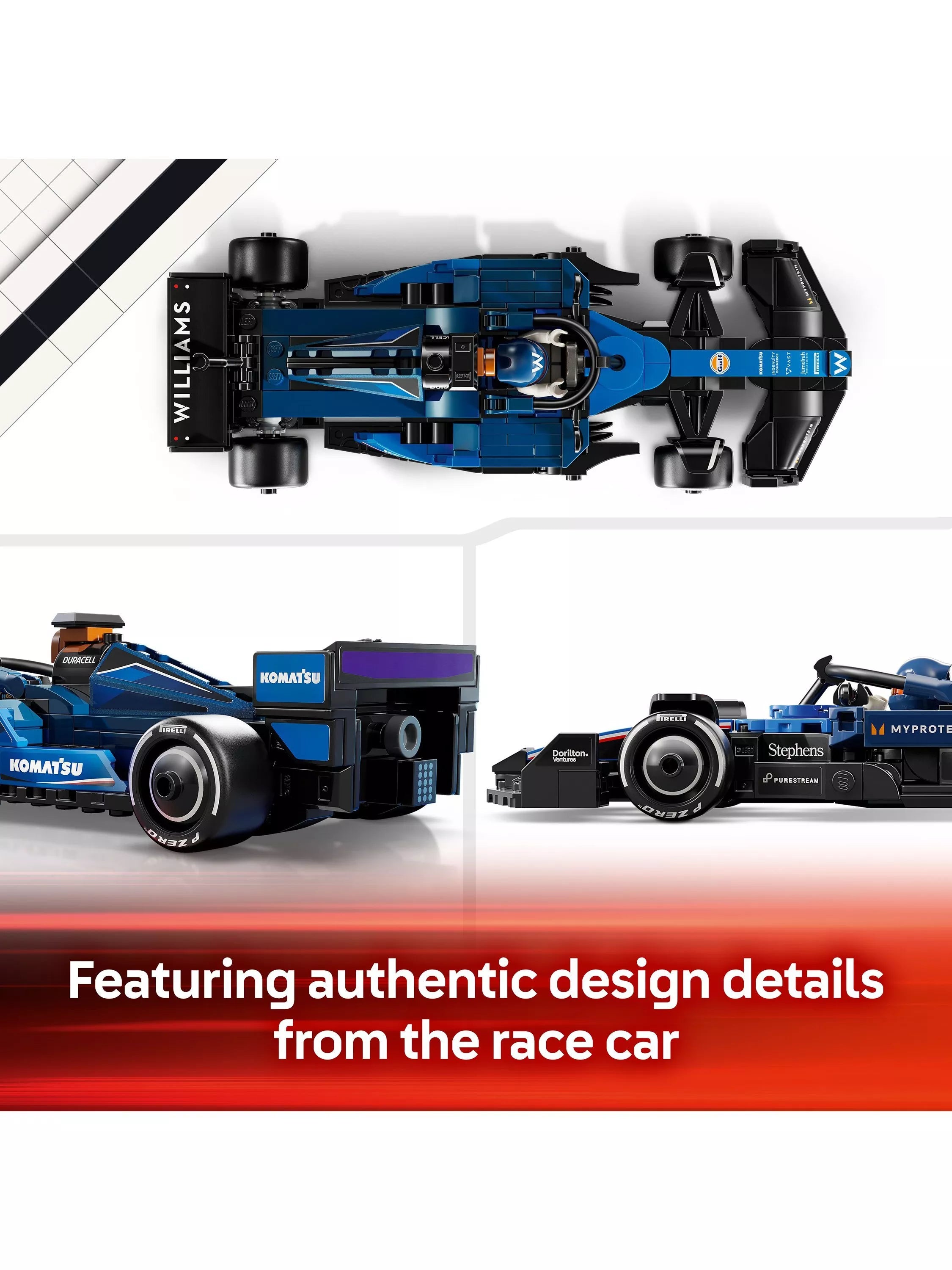 LEGO Speed Champions Williams Racing FW46 F1 car model kit, UK version