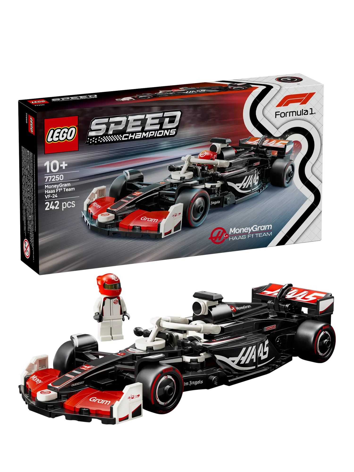 LEGO Speed Champions Haas F1 car building set 242 pieces, imported from the UK