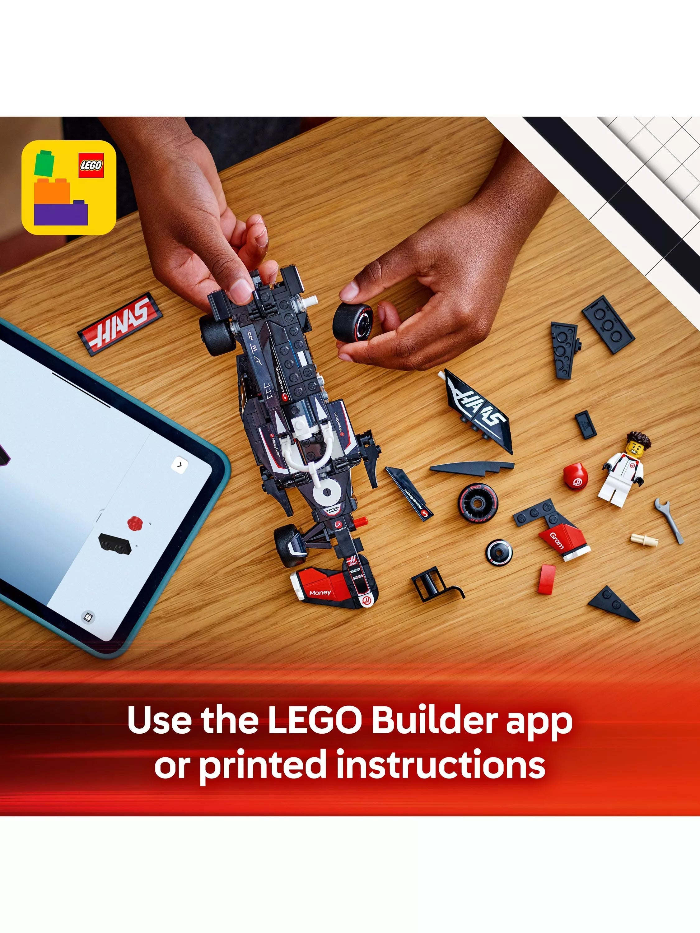 LEGO Speed Champions Haas F1 car building set 242 pieces, imported from the UK
