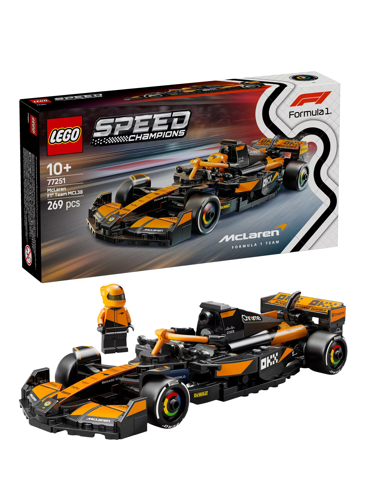 LEGO Speed Champions McLaren MCL38 building set 269 pieces - British product