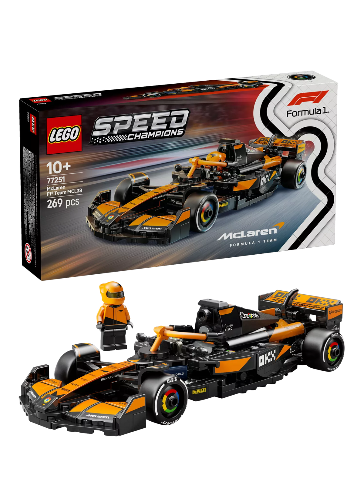 LEGO Speed Champions McLaren MCL38 building set 269 pieces - British product
