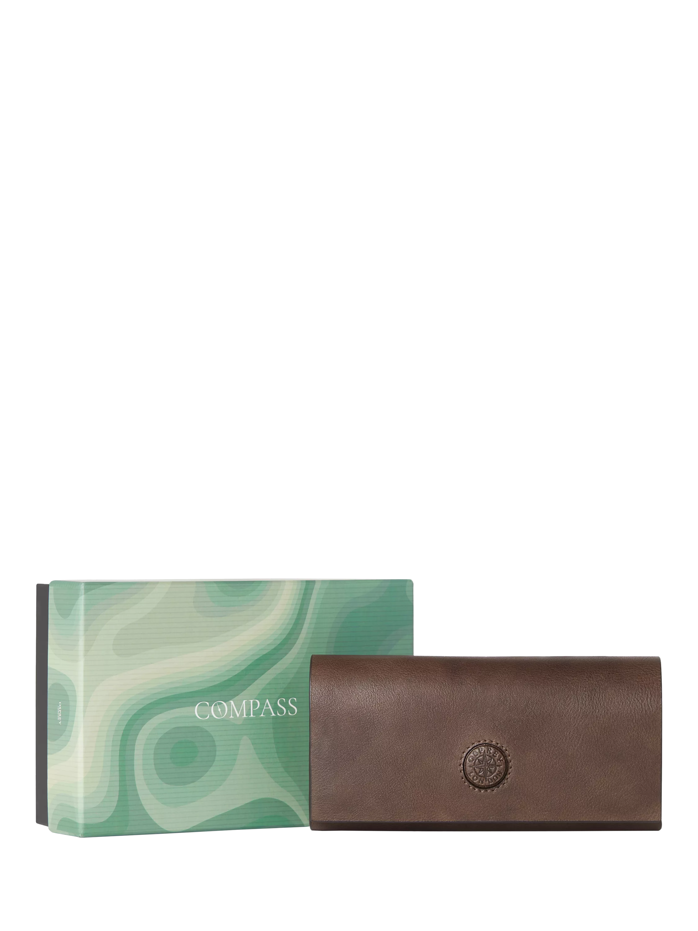 OSPREY LONDON Compass glasses case in Milano Leather (British brand)