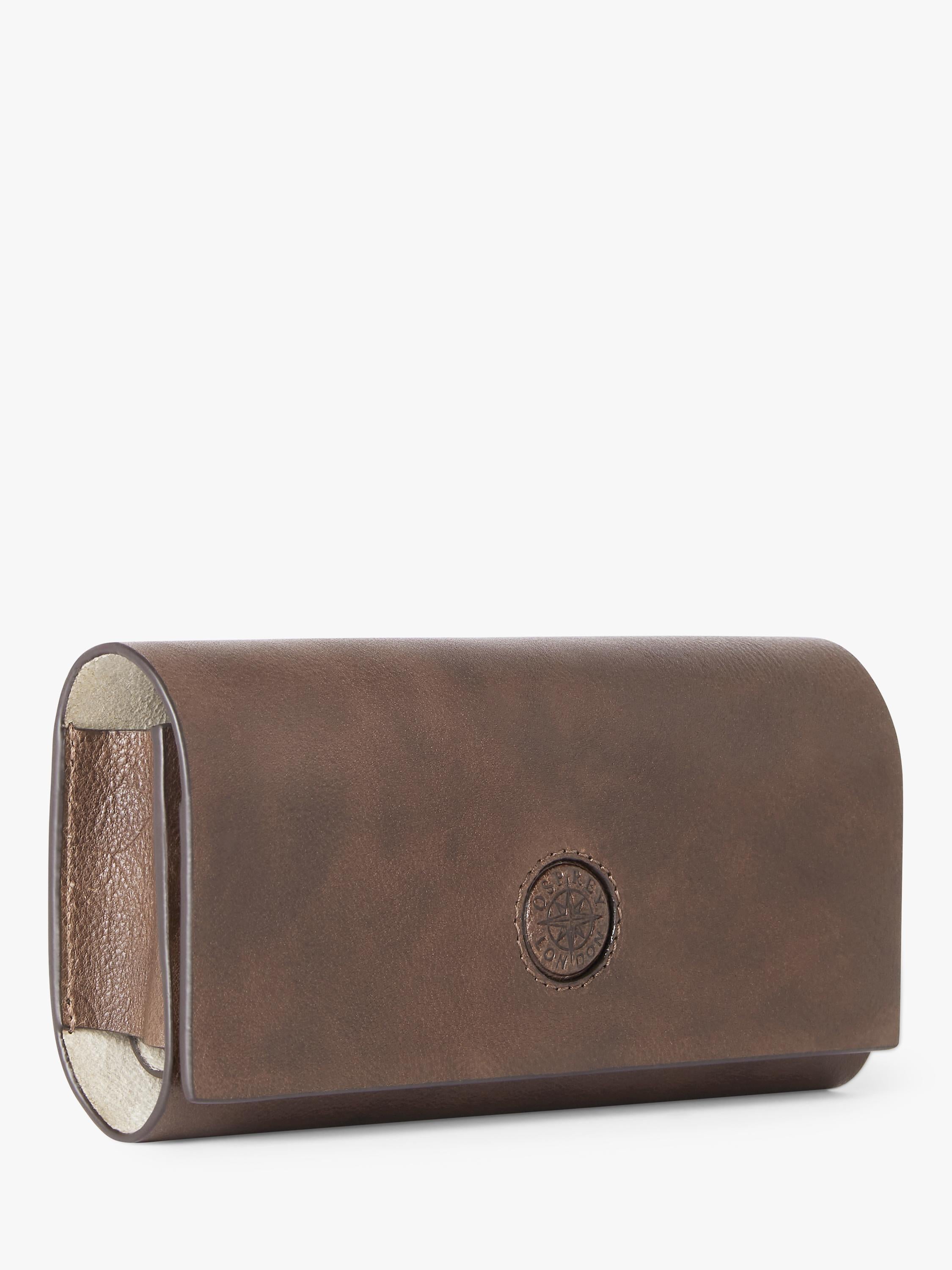 OSPREY LONDON Compass Brillenetui aus Milano Leder (Britische Marke)