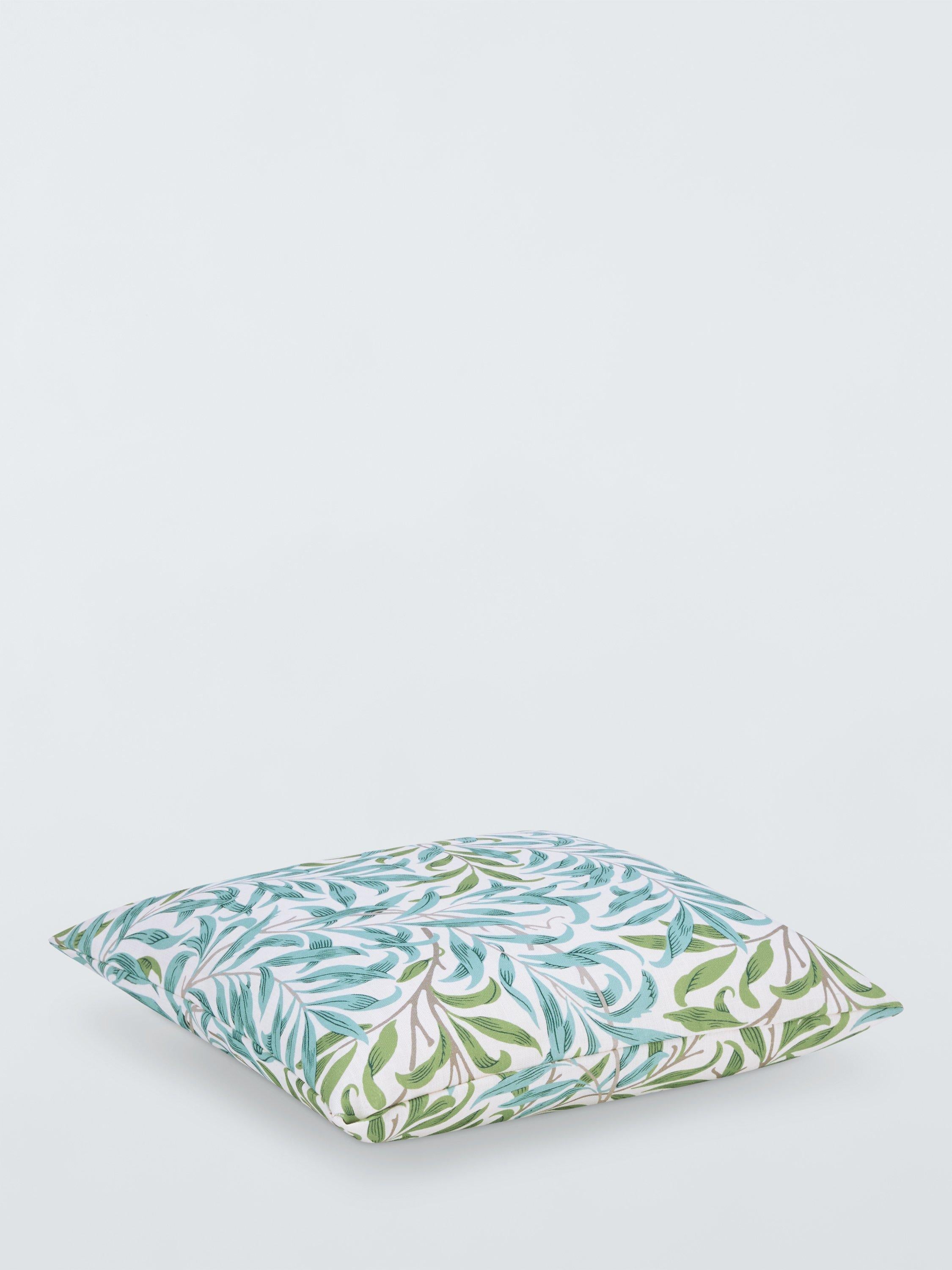 Morris & Co. Acanthus cushion blue/linen, UK version