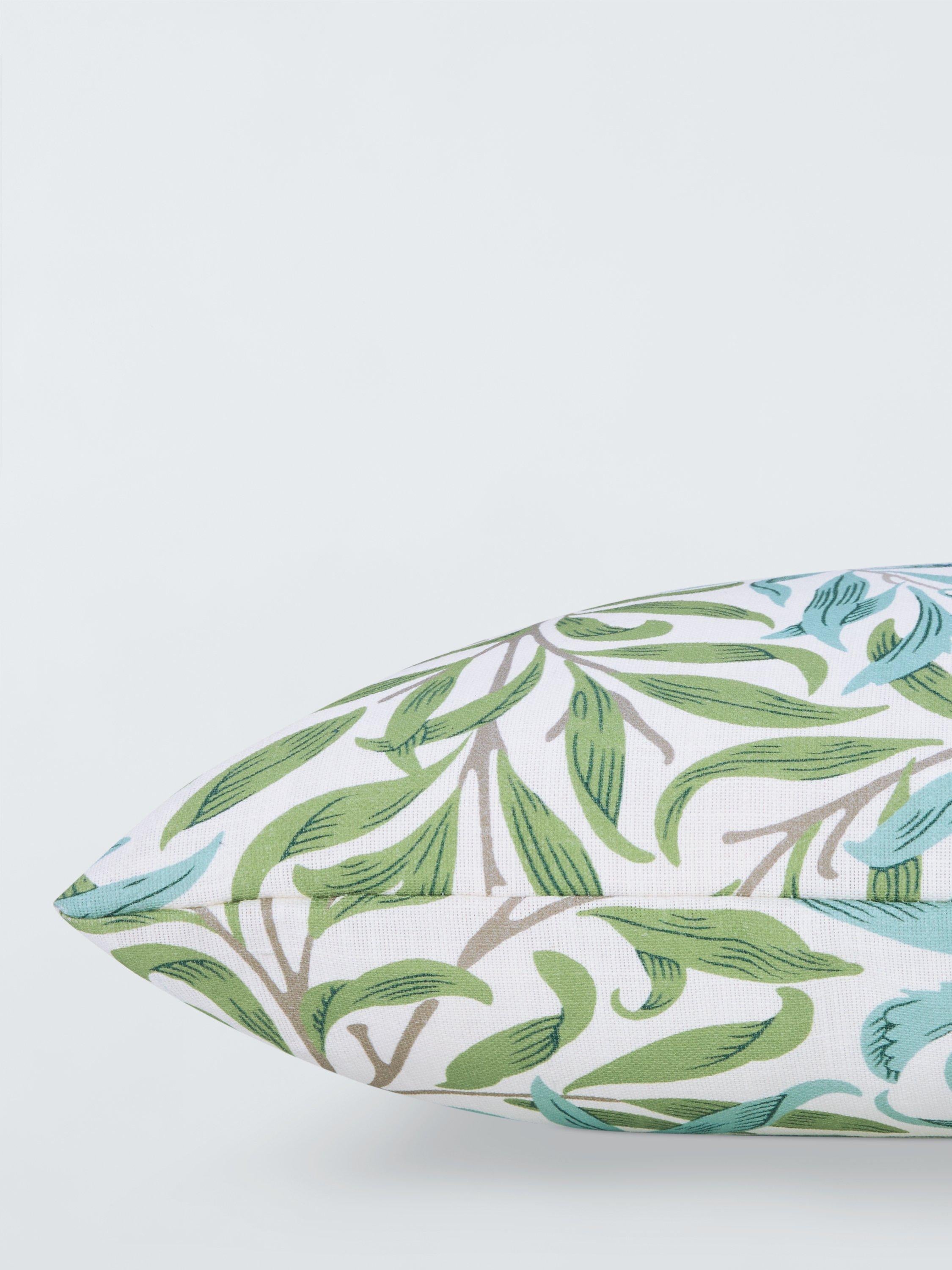 Morris & Co. Acanthus cushion blue/linen, UK version