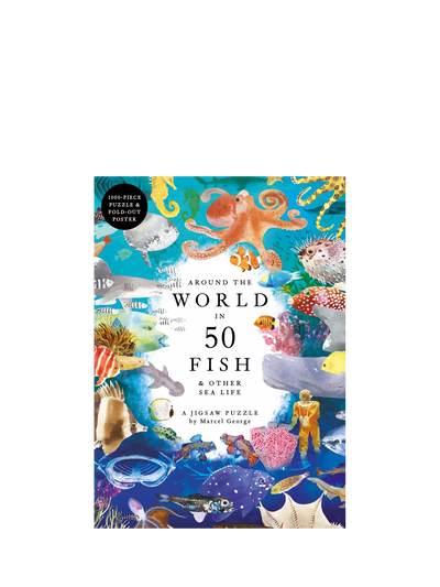 Laurence King Publishing Around the World in 50 Fish Puslespill, 1000 brikker