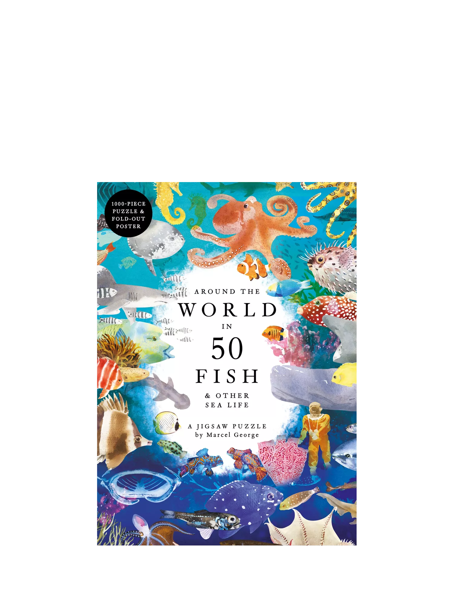 Laurence King Publishing Around the World in 50 Fish jigsaw puzzle 1000 pieces - British product