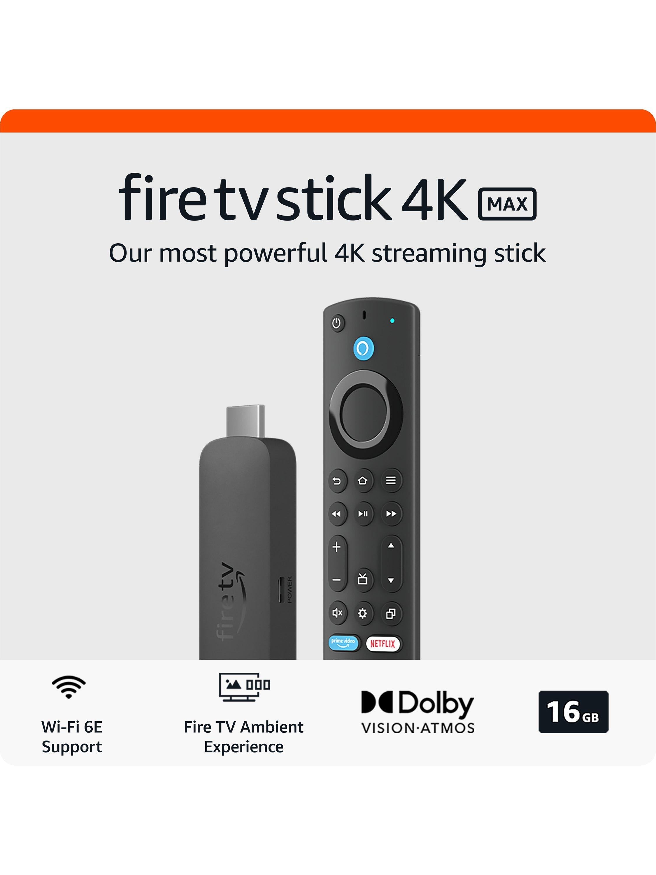 Amazon Fire TV Stick 4K Max 2nd generation streaming device (British brand)