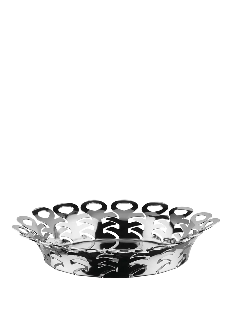 Alessi Vimini Large stainless steel storage basket - British product