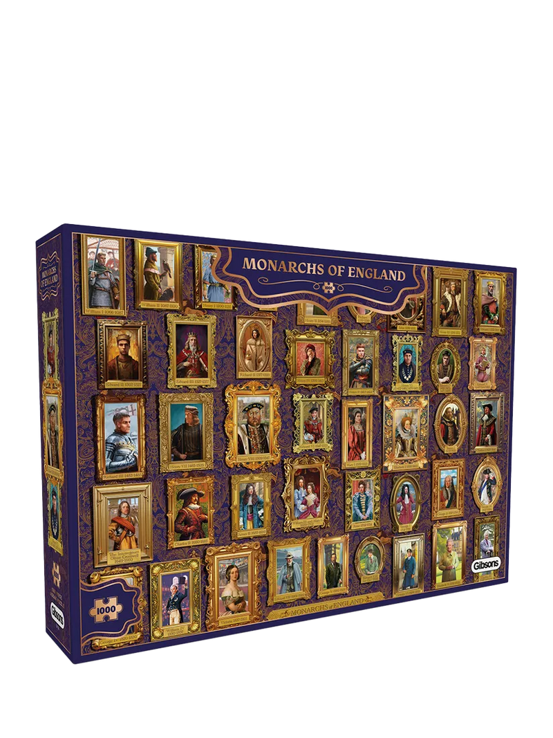 Gibsons Monarchs of England jigsaw puzzle 1000 pieces - British product