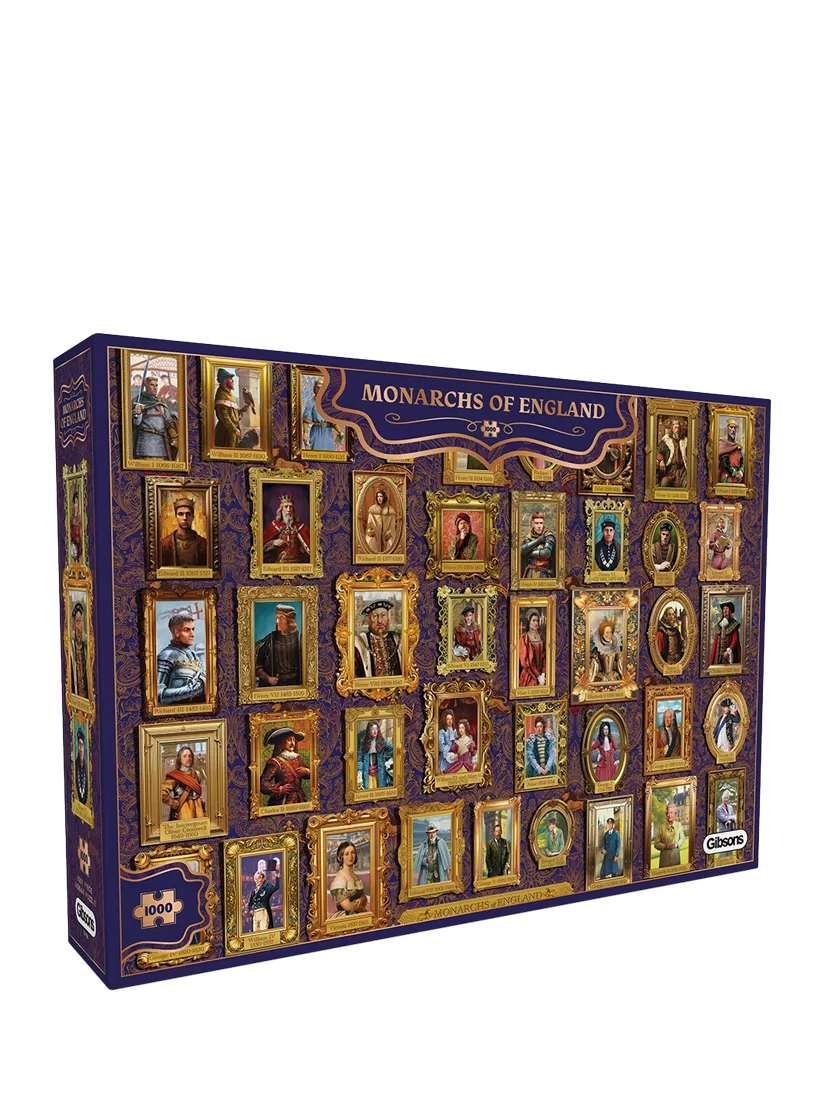 Gibsons Monarchs of England jigsaw puzzle 1000 pieces - British product