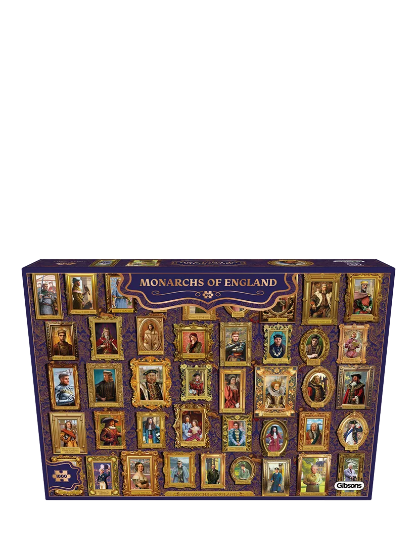Gibsons Monarchs of England jigsaw puzzle 1000 pieces - British product