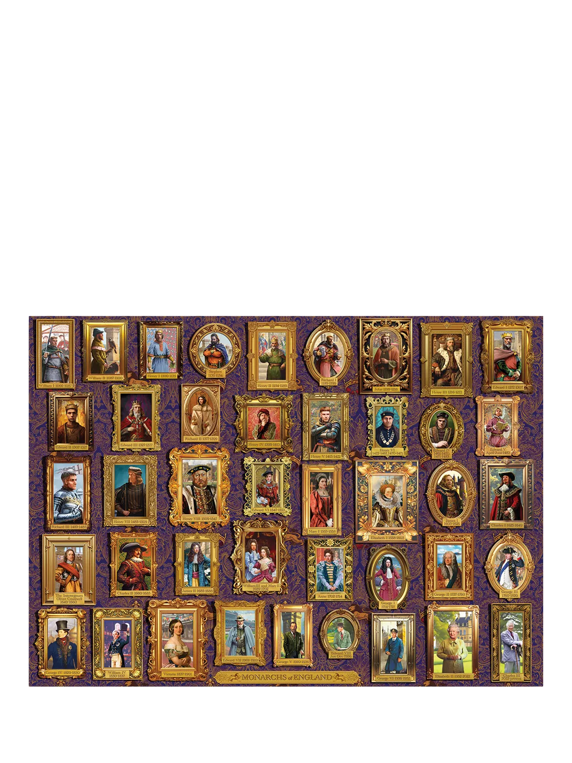 Gibsons Monarchs of England jigsaw puzzle 1000 pieces - British product