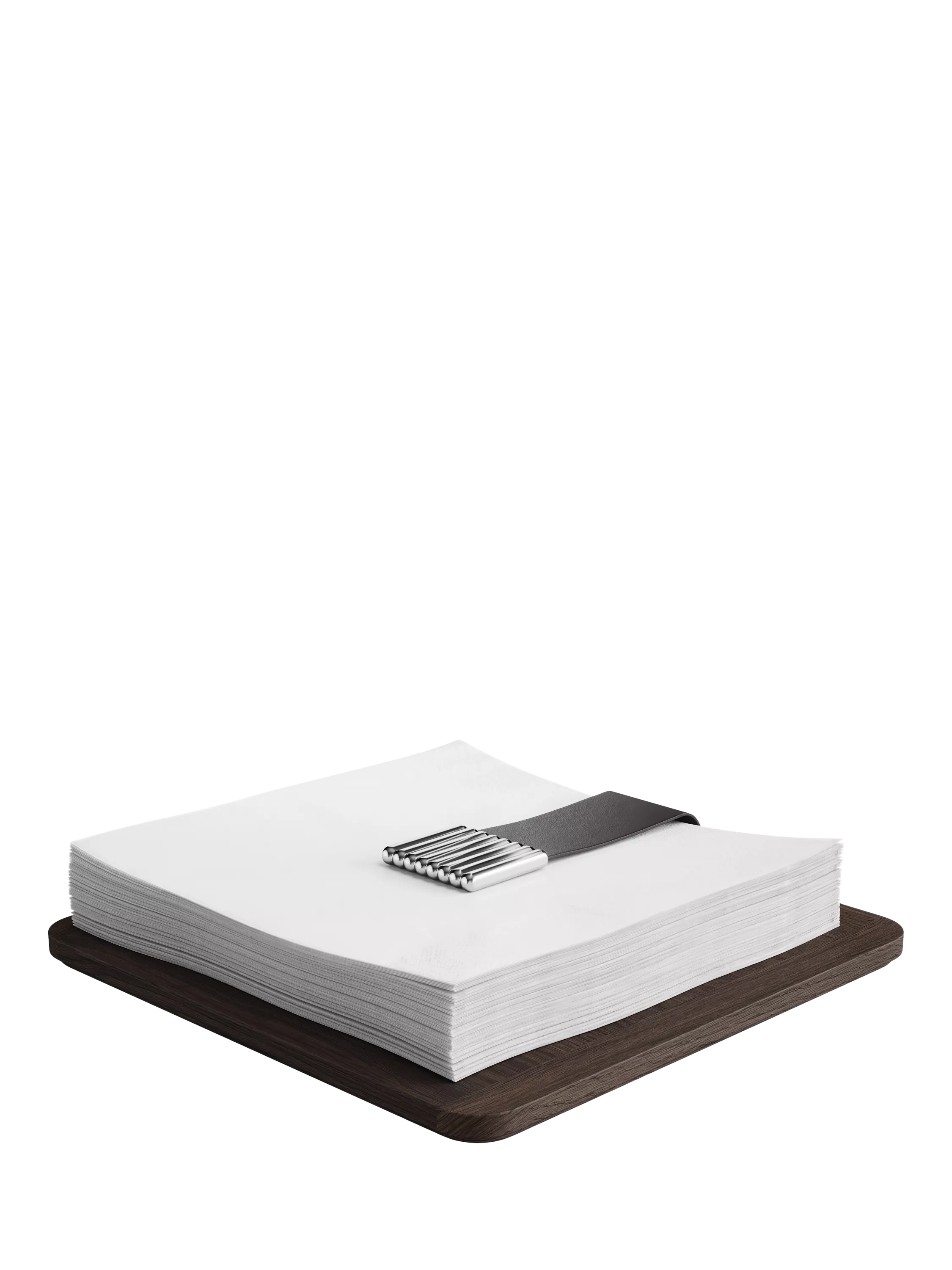 Georg Jensen Bernadotte napkin holder smoked oak stainless steel (British brand)