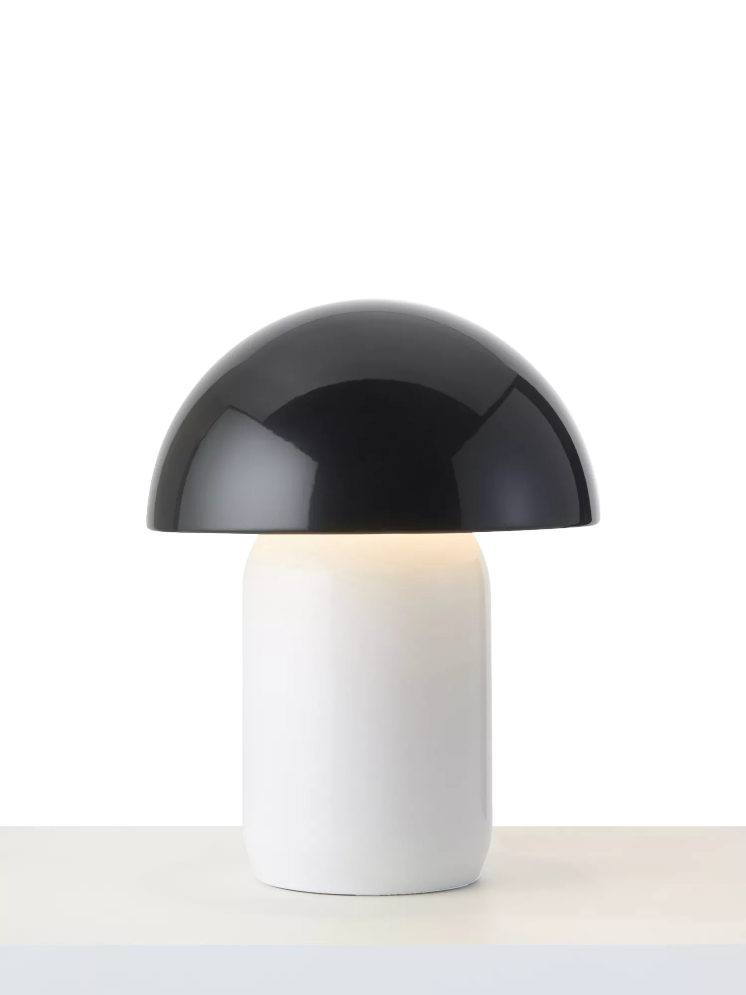 John Lewis mushroom lamp black white H25.5cm - British product