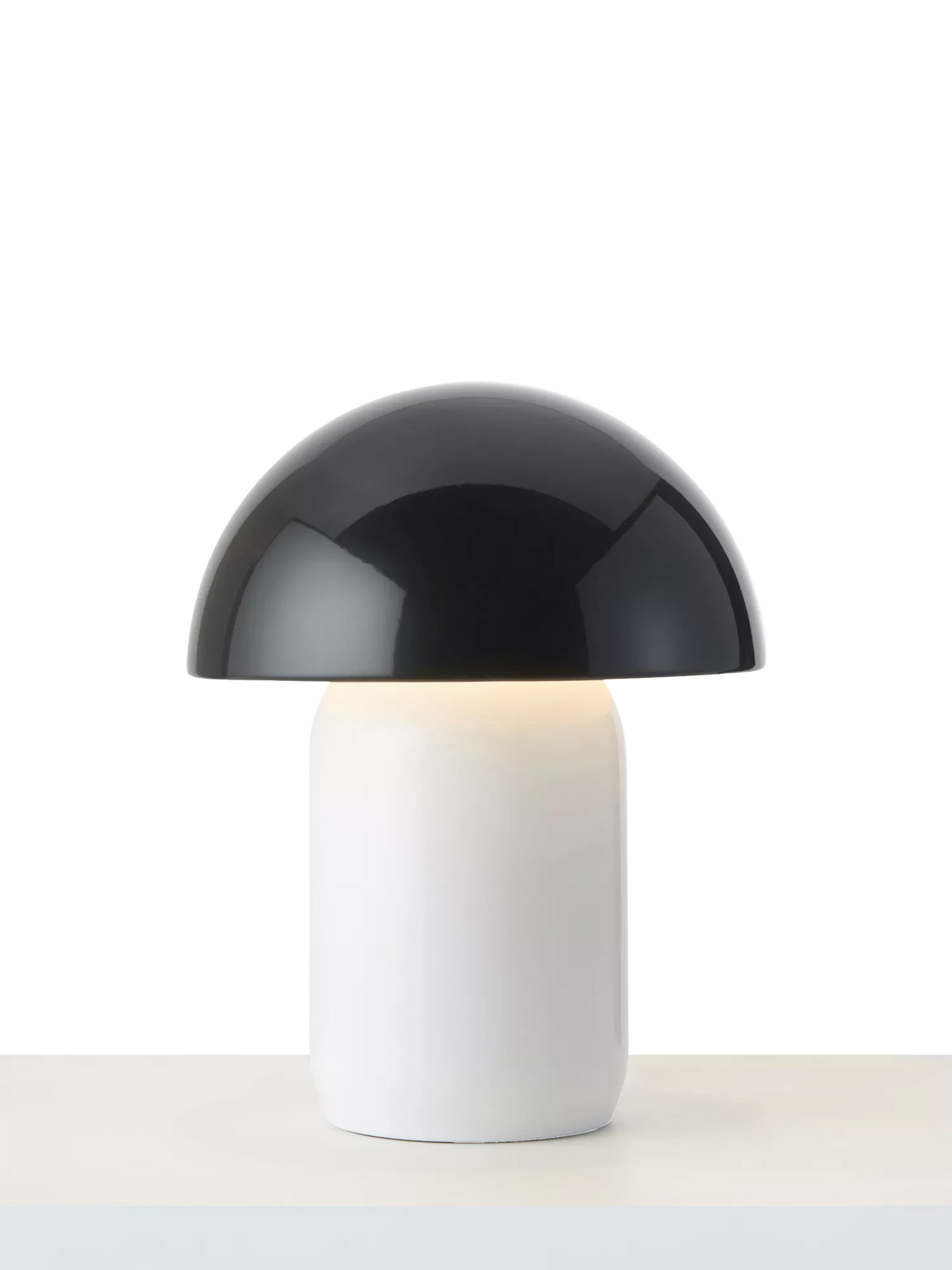 John Lewis mushroom lamp black white H25.5cm - British product